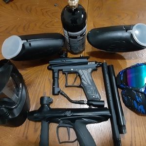 2 paintball guns/setups